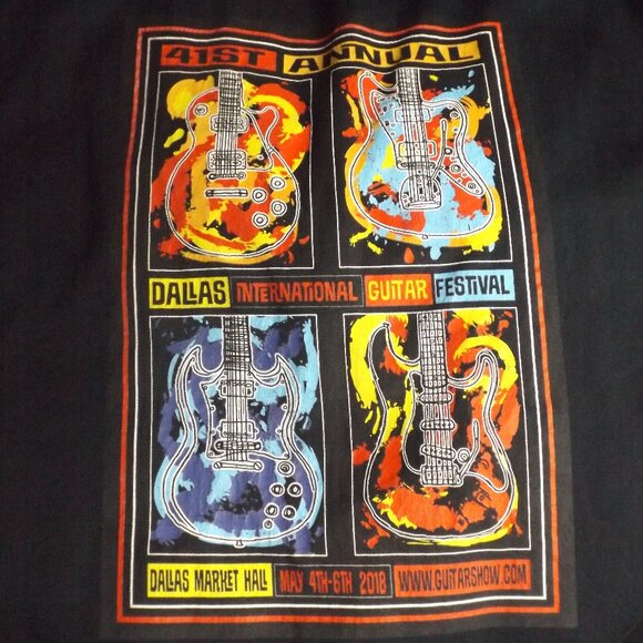 DALLAS GUITAR FESTIVAL Dickies Shirt, 2XLR, Black, 41st Annual, Short slv, 2018 - Picture 2 of 10